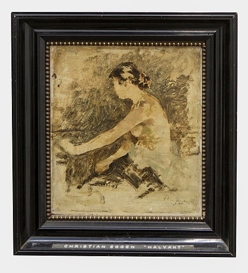 Half-length Nude, 1887, Christian Eggen