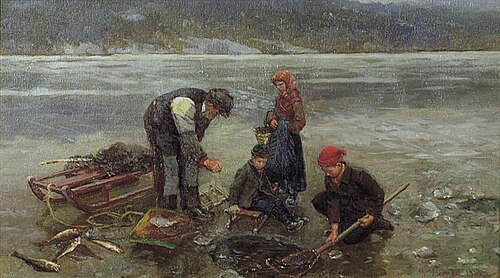 Ice fishing (1916), 1916, Jahn Ekenaes