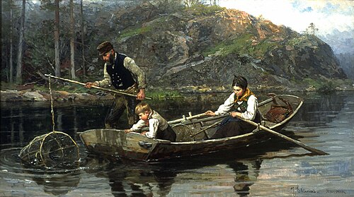 Peasants Fishing, 1875, Jahn Ekenaes