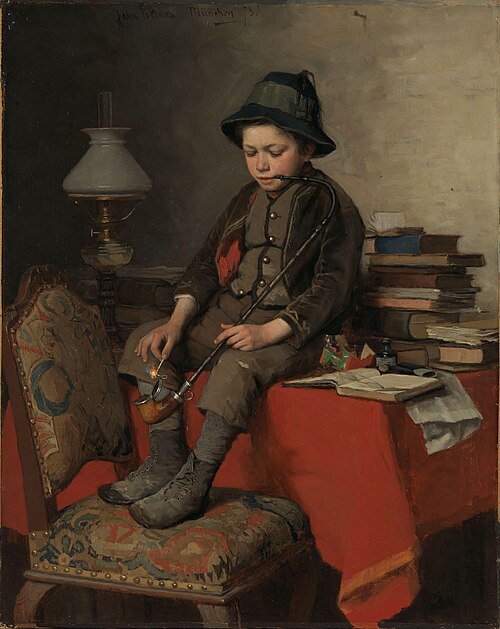 Gutt med langpipe, 1878, Jahn Ekenaes