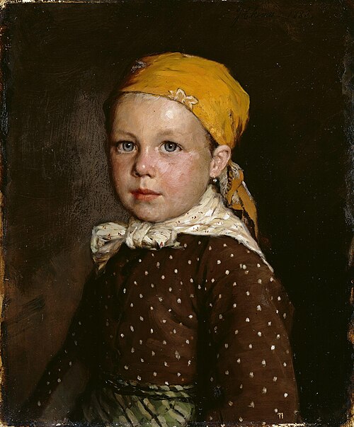 Portrait of a little Girl, 1880, Jahn Ekenaes