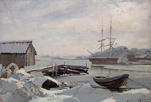 From Koholmen near Kristiansand, 1888, Johan Martin Nielssen