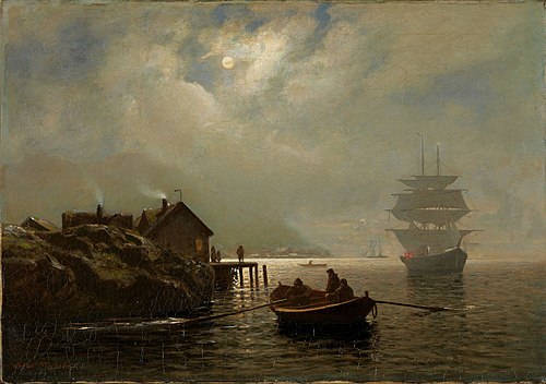 Moonlight, 1874, Johan Martin Nielssen