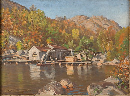 Sawmill, 1892, Johan Martin Nielssen