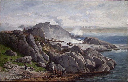 Burning of Sea Tangle, 1880, Johan Martin Nielssen