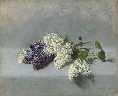 Still life with lilacs, 1890, Benedicte Scheel