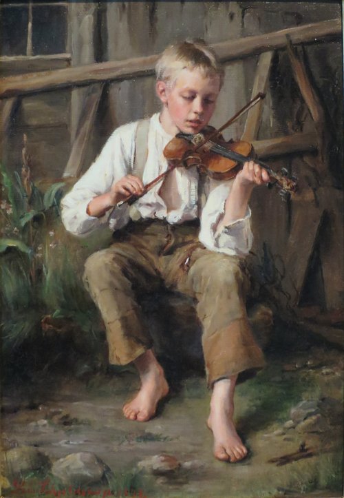 A Violonist, 1878, Leis Schjelderup