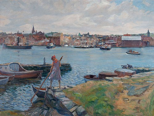 Stavanger sett fra Sølyst, 1930, Jacob Kielland Sømme