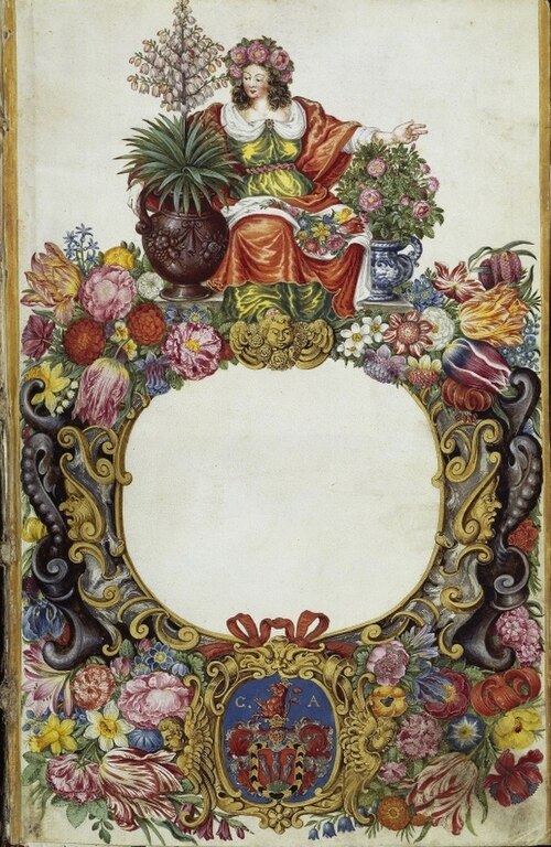 Horti Anckelmanniani - Frontispiz, 1660, Hans Simon Holtzbecker