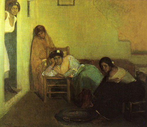 Maitasun bizizaleak, 1906, Julio Romero de Torres