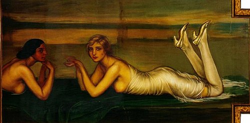 Women over shawl, 1923, Julio Romero de Torres