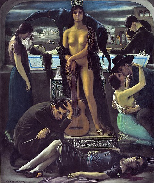 Jondo singing, 1929, Julio Romero de Torres