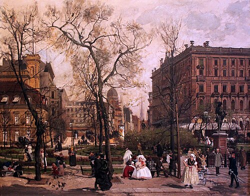 Wilhelmplatz (Berlin) in the Spring., 1886, Julius Jacob