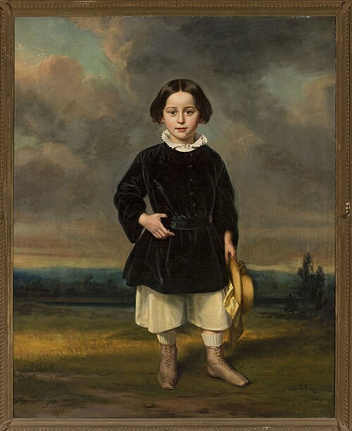 Portrait of a boy, 1856, Julius Schoppe
