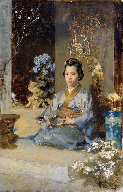 Japanerin in einem Zimmer, 1902, Julius Victor Berger