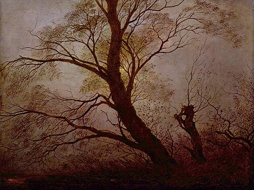 Arbres au clair de lune, 1824, Carl Julius Leypold