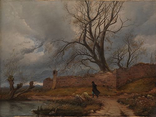 Wanderer in the Storm, 1835, Carl Julius Leypold