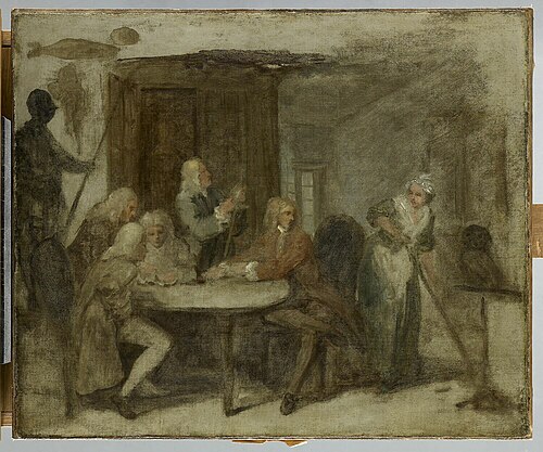 Le Roué à Oxford dit autrefois Débat sur la chiromancie, 1750, William Hogarth