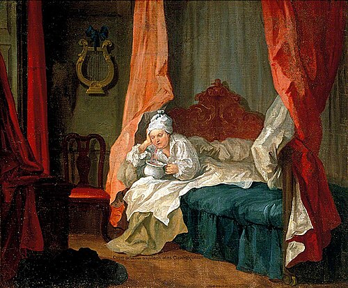 Francis Matthew Schutz in His Bed, 1757, William Hogarth
