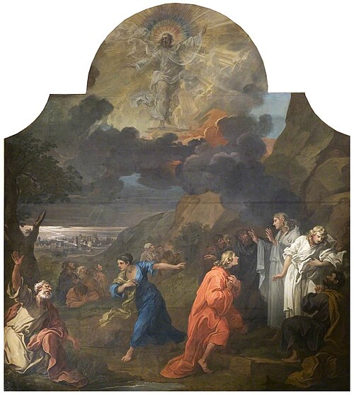 The Altarpiece of St Mary Redcliffe: The Ascension  (triptych, centre panel), 1755, William Hogarth