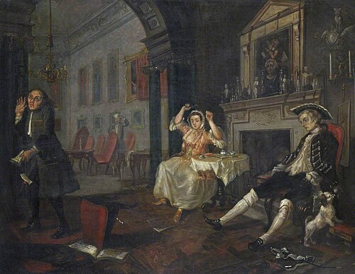 Breakfast Scene: Marriage à la mode, , William Hogarth