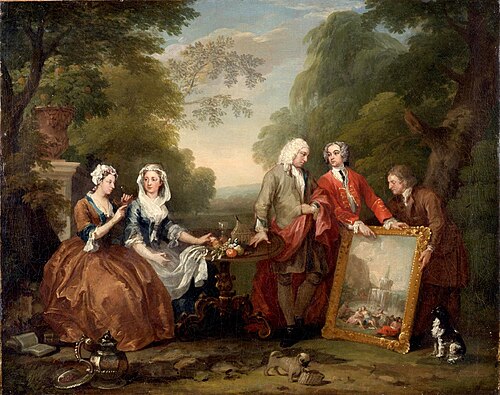 Conversation Piece (Portrait of Sir Andrew Fountaine with Other Men and Women), 1730, William Hogarth