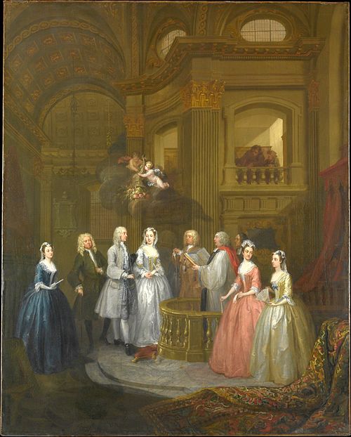 The Wedding of Stephen Beckingham and Mary Cox, 1729, William Hogarth