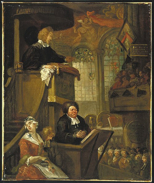 The Sleeping Congregation, 1728, William Hogarth
