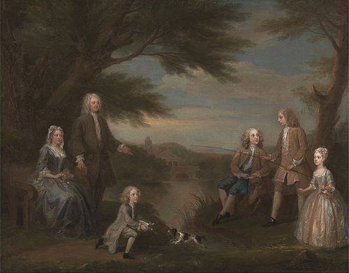 John and Elizabeth Jeffreys and Their Children, 1730, William Hogarth