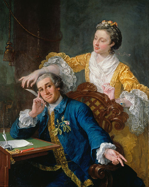 David Garrick with his Wife Eva-Maria Veigel, 1757, William Hogarth