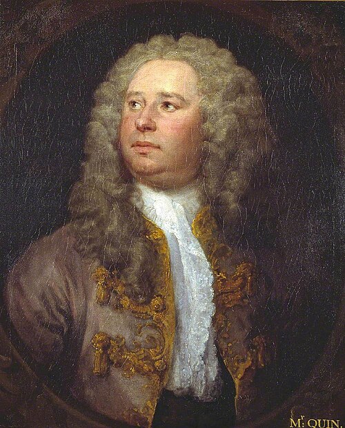 James Quin, Actor, 1739, William Hogarth