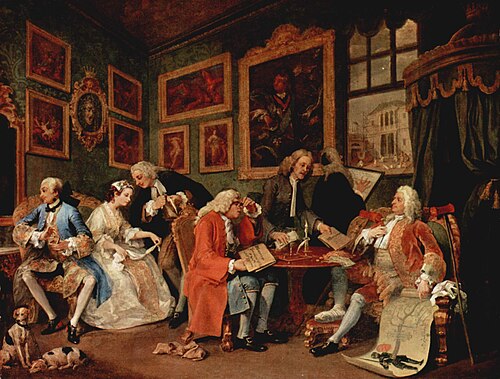 Marriage à-la-mode, 1743, William Hogarth
