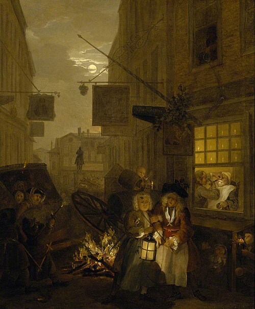 The Four Times of Day: Night, 1736, William Hogarth