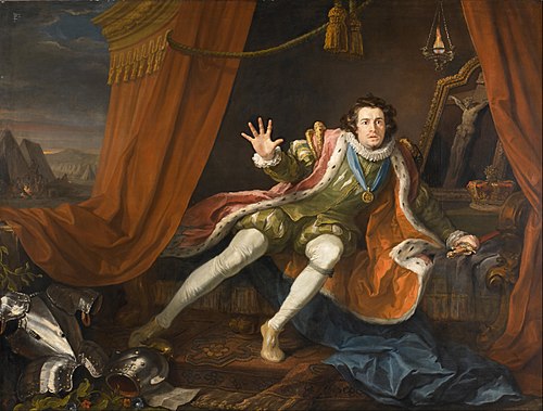 David Garrick as Richard III, 1745, William Hogarth