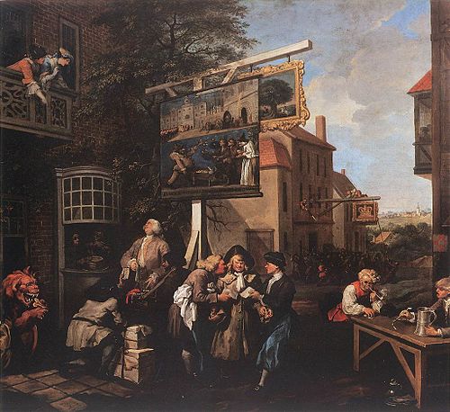 Canvassing for Votes, 1754, William Hogarth