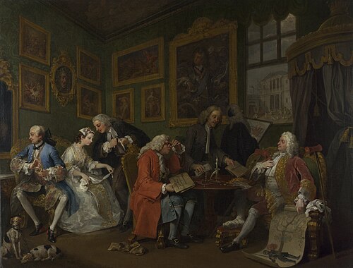 Marriage A-la-Mode: 1. The Marriage Settlement, 1743, William Hogarth