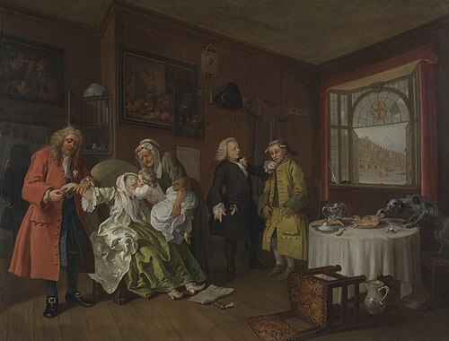 Marriage A-la-Mode: 6. The Lady's Death, 1743, William Hogarth
