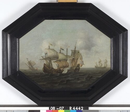 Een zeeslag, 1664, Justus de Verwer