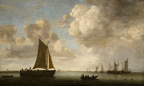 Distant View Of The Dutch Coast, 1655, Justus de Verwer