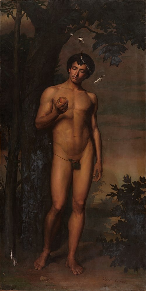 Adán antes de comer el fruto, 1871, Juan Antonio Vera Calvo