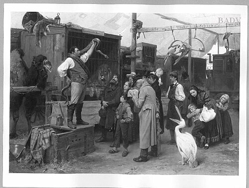 Die Menagerie, 1864, Paul Friedrich Meyerheim