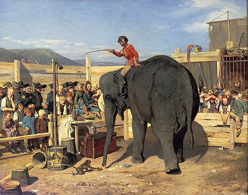 Circus show, 1861, Paul Friedrich Meyerheim
