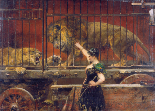 The Jealous Lioness, 1887, Paul Friedrich Meyerheim