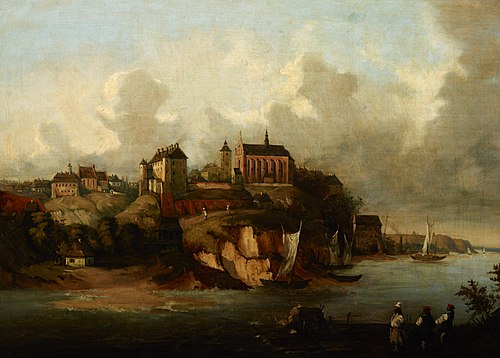 View of Sandomierz, 1856, Joseph Szermentowski