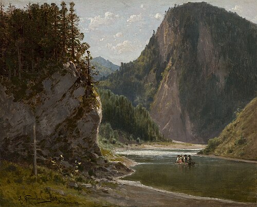 The Dunajec River in the Pieniny Mountains, 1868, Joseph Szermentowski