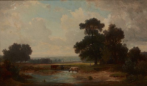 Landscape with Cows at a Watering-Place, , Joseph Szermentowski