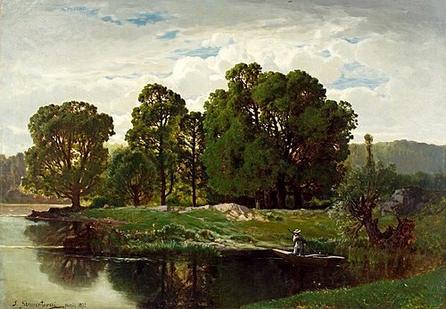 Widok Kępy Puławskiej, 1872, Joseph Szermentowski