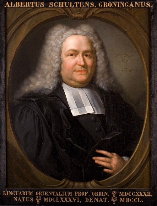 Portret van Albert Schultens, hoogleraar Oosterse talen te Leiden, 1736, Hieronymus van der Mij