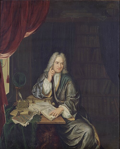 Portrait of Hendrik Snakenburg aged 40, 1716, Hieronymus van der Mij