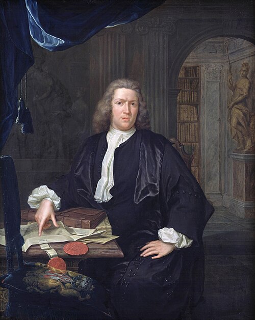 Portrait of Mr David van Royen, 1735, Hieronymus van der Mij